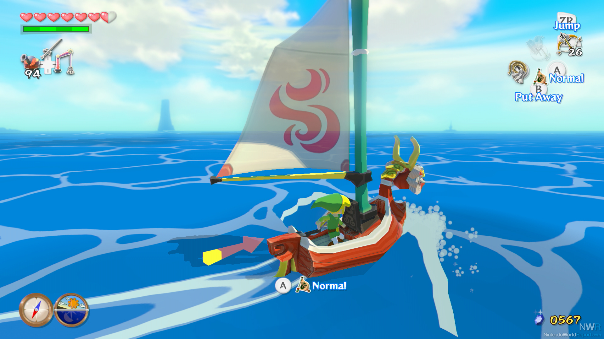 navegando por el Gran Mar en <em>Wind Waker</em>